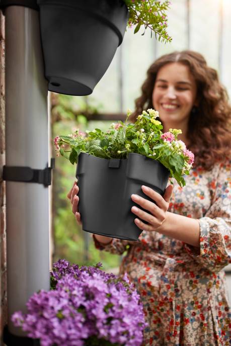 vibia campana pot gouttière 22cm anthracite